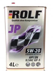 ROLF JP SAE 5W-20 синт. ILSAC GF5/API SN, 4л (50%)